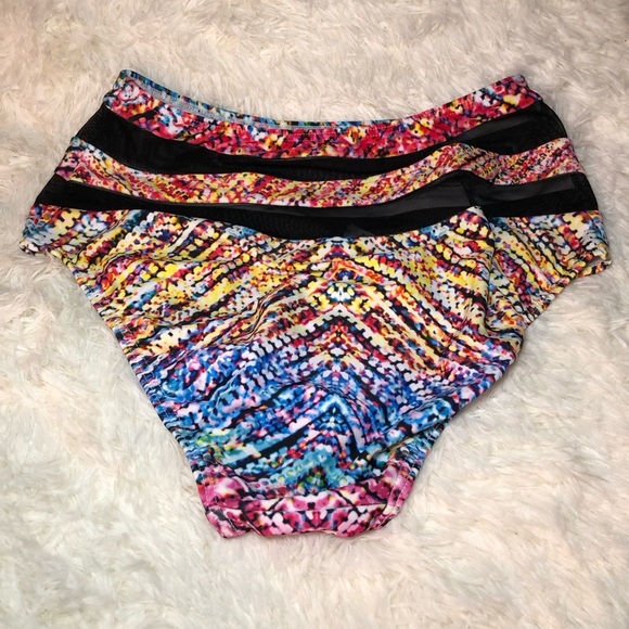 Colorful High-Waisted Bikini Bottoms size 6 - Picture 8 of 10